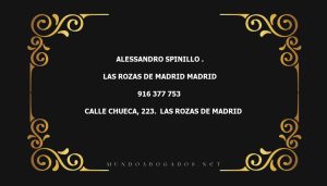 abogado Alessandro Spinillo . en la localidad de Las Rozas de Madrid