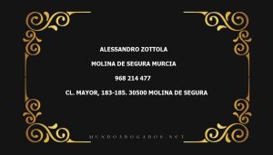 abogado Alessandro Zottola en la localidad de Molina de Segura