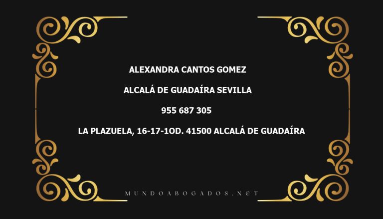 abogado Alexandra Cantos Gomez en la localidad de Alcalá de Guadaíra