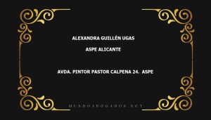 abogado Alexandra Guillén Ugas en la localidad de Aspe