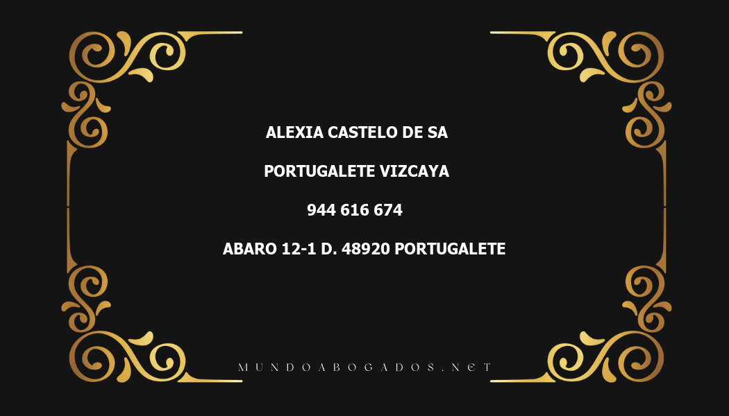 abogado Alexia Castelo De Sa en la localidad de Portugalete