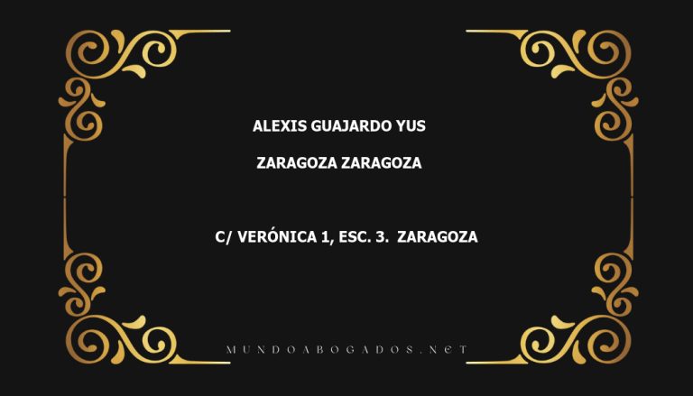 abogado Alexis Guajardo Yus en la localidad de Zaragoza