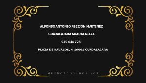 abogado Alfonso Antonio Abeijon Martinez en la localidad de Guadalajara