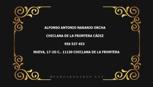 abogado Alfonso Antonio Naranjo Orcha en la localidad de Chiclana de la Frontera