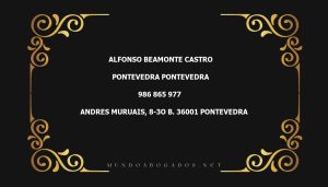 abogado Alfonso Beamonte Castro en la localidad de Pontevedra