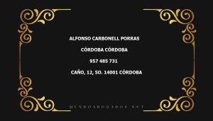 abogado Alfonso Carbonell Porras en la localidad de Córdoba