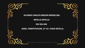 abogado Alfonso Carlos Garzon Mergelina en la localidad de Sevilla