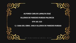 abogado Alfonso Carlos Lamalfa Diaz en la localidad de Olleros de Paredes Rubias