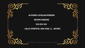 abogado Alfonso Catalan Moreno en la localidad de Getafe