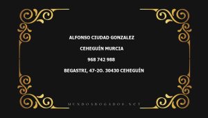 abogado Alfonso Ciudad Gonzalez en la localidad de Ceheguín