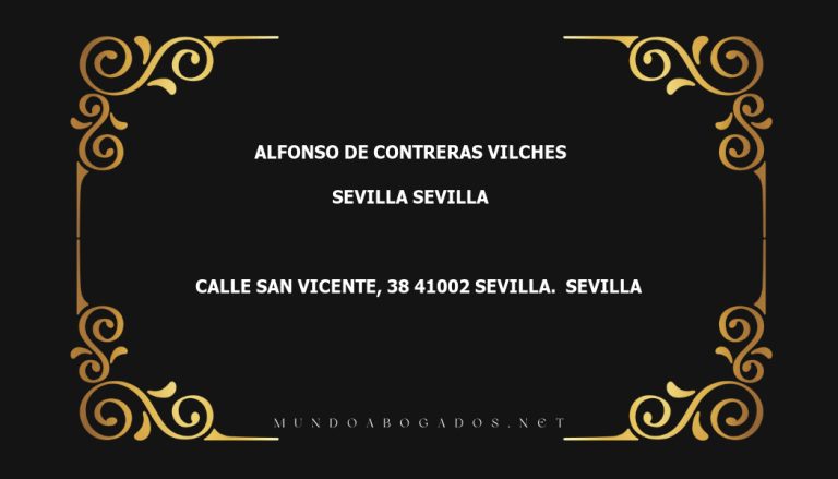 abogado Alfonso De Contreras Vilches en la localidad de Sevilla