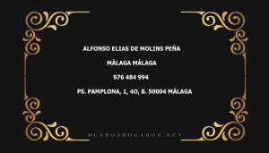 abogado Alfonso Elias De Molins Peña en la localidad de Málaga