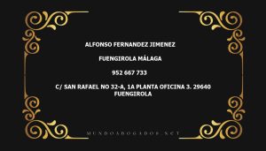 abogado Alfonso Fernandez Jimenez en la localidad de Fuengirola