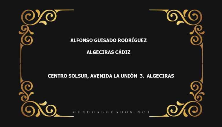 abogado Alfonso Guisado Rodríguez en la localidad de Algeciras