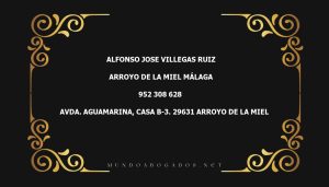 abogado Alfonso Jose Villegas Ruiz en la localidad de Arroyo de la Miel