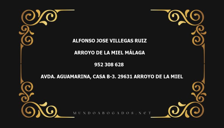 abogado Alfonso Jose Villegas Ruiz en la localidad de Arroyo de la Miel