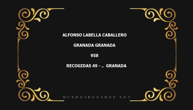 abogado Alfonso Labella Caballero en la localidad de Granada