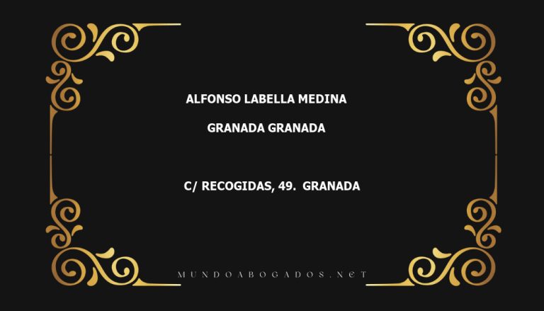 abogado Alfonso Labella Medina en la localidad de Granada