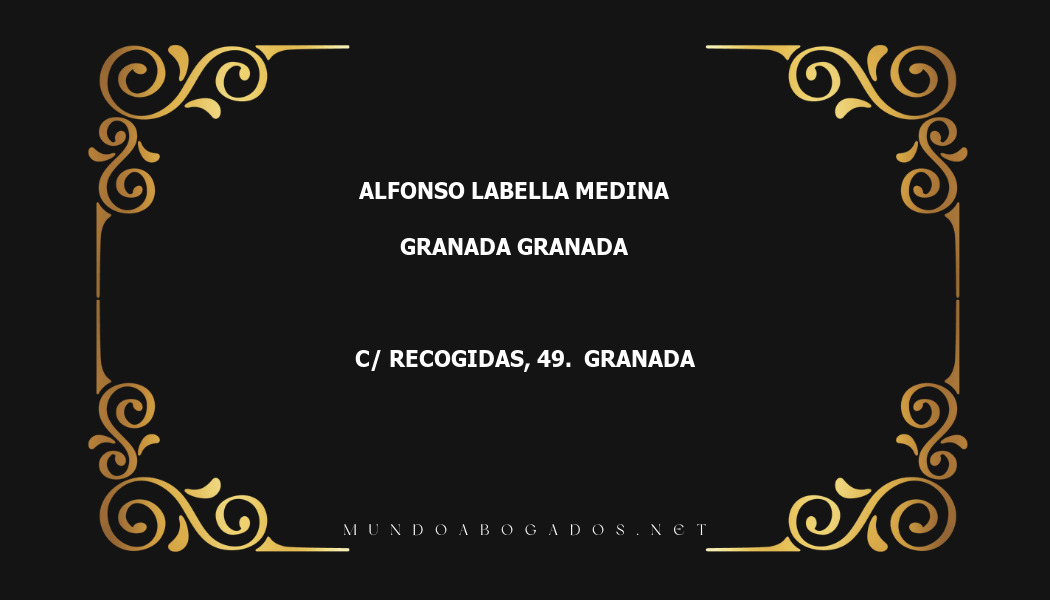 abogado Alfonso Labella Medina en la localidad de Granada