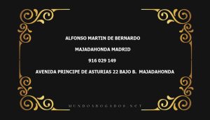 abogado Alfonso Martin De Bernardo en la localidad de Majadahonda