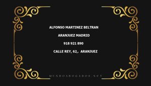 abogado Alfonso Martinez Beltran en la localidad de Aranjuez