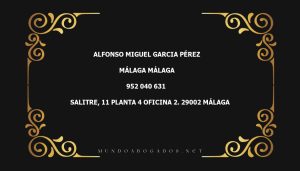 abogado Alfonso Miguel Garcia Pérez en la localidad de Málaga