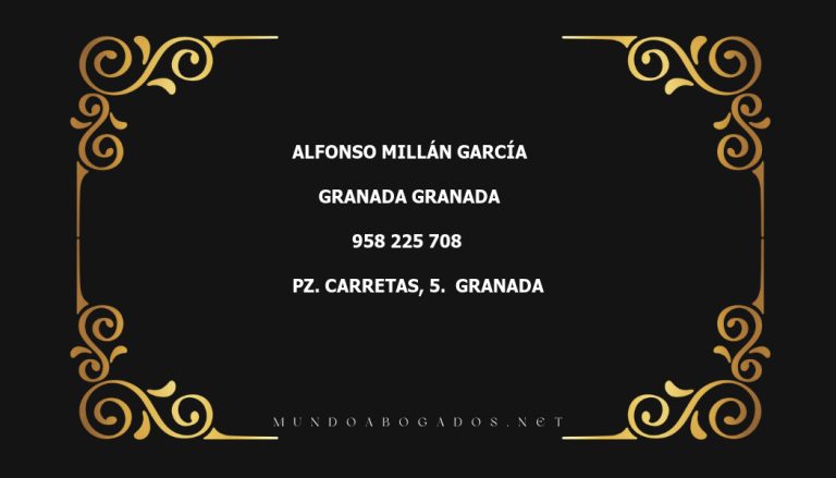 abogado Alfonso Millán García en la localidad de Granada