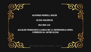 abogado Alfonso Morell Soler en la localidad de Oliva