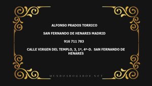 abogado Alfonso Prados Torrico en la localidad de San Fernando de Henares