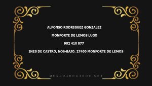 abogado Alfonso Rodriguez Gonzalez en la localidad de Monforte de Lemos