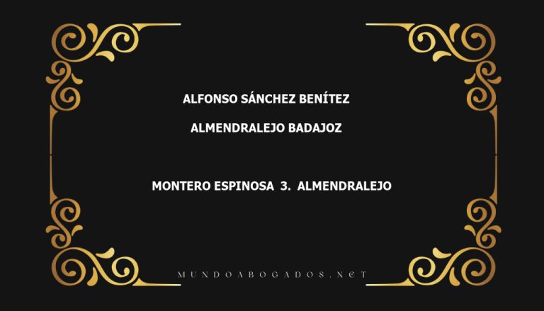 abogado Alfonso Sánchez Benítez en la localidad de Almendralejo