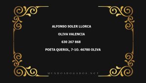 abogado Alfonso Soler Llorca en la localidad de Oliva