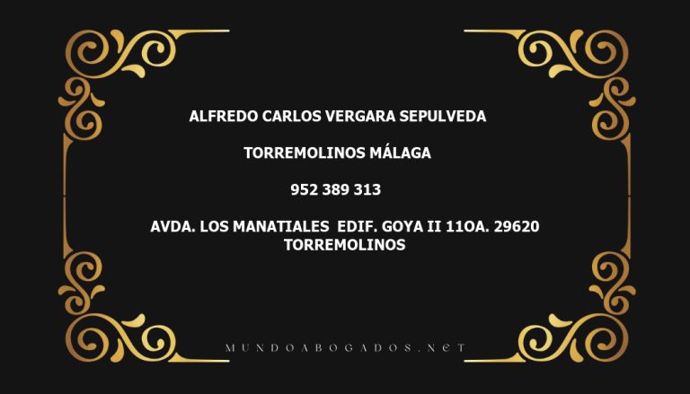 abogado Alfredo Carlos Vergara Sepulveda en la localidad de Torremolinos