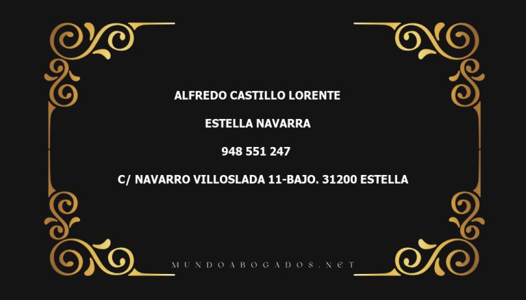 abogado Alfredo Castillo Lorente en la localidad de Estella