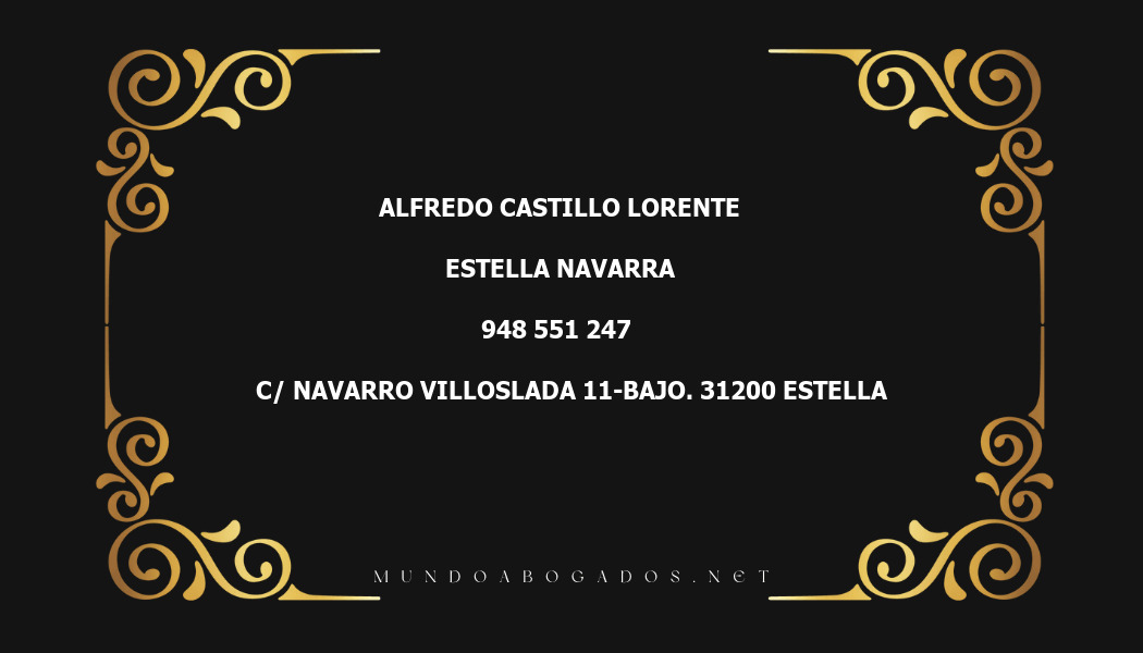 abogado Alfredo Castillo Lorente en la localidad de Estella