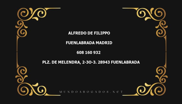 abogado Alfredo De Filippo en la localidad de Fuenlabrada