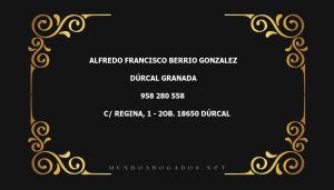 abogado Alfredo Francisco Berrio Gonzalez en la localidad de Dúrcal