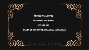 abogado Alfredo Gil Lopez en la localidad de Zaragoza