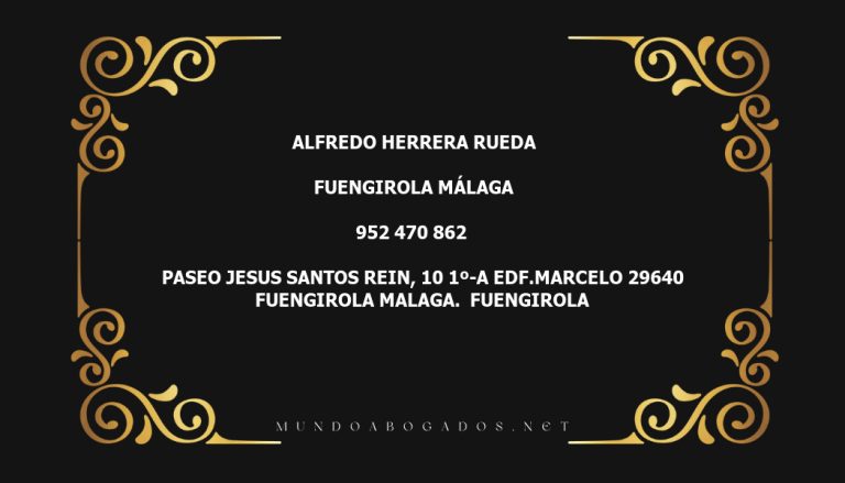 abogado Alfredo Herrera Rueda en la localidad de Fuengirola