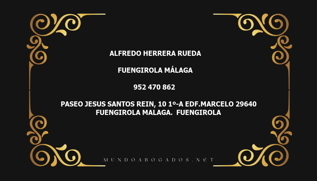 abogado Alfredo Herrera Rueda en la localidad de Fuengirola