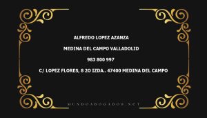 abogado Alfredo Lopez Azanza en la localidad de Medina del Campo