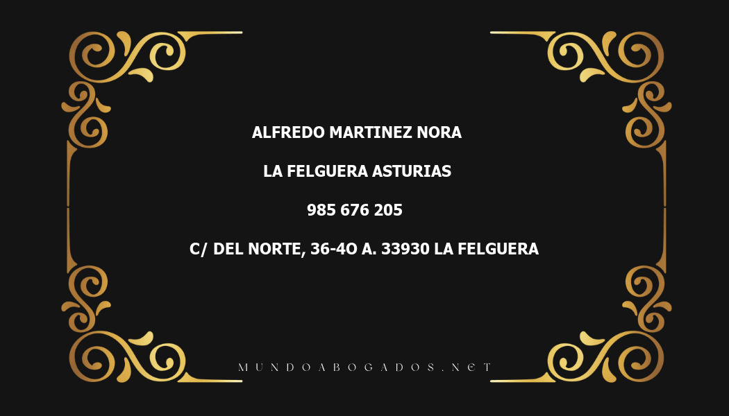 abogado Alfredo Martinez Nora en la localidad de La Felguera