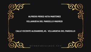 abogado Alfredo Perez-Hita Martinez en la localidad de Villanueva del Pardillo