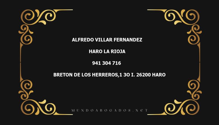 abogado Alfredo Villar Fernandez en la localidad de Haro