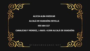 abogado Alicia Alba Huescar en la localidad de Alcalá de Guadaíra