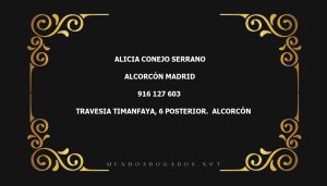 abogado Alicia Conejo Serrano en la localidad de Alcorcón