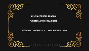 abogado Alicia Correal Aragon en la localidad de Puertollano