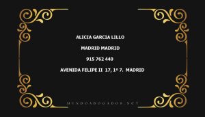 abogado Alicia Garcia Lillo en la localidad de Madrid