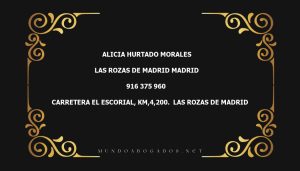 abogado Alicia Hurtado Morales en la localidad de Las Rozas de Madrid