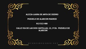 abogado Alicia-Laura De Anta De Isidro en la localidad de Pozuelo de Alarcon